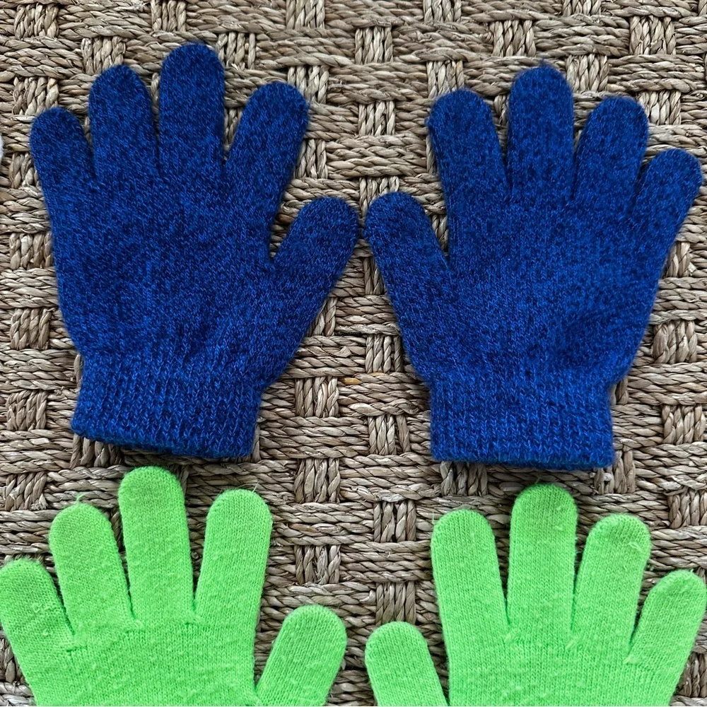 Kids Colorful Knit Gloves Set
